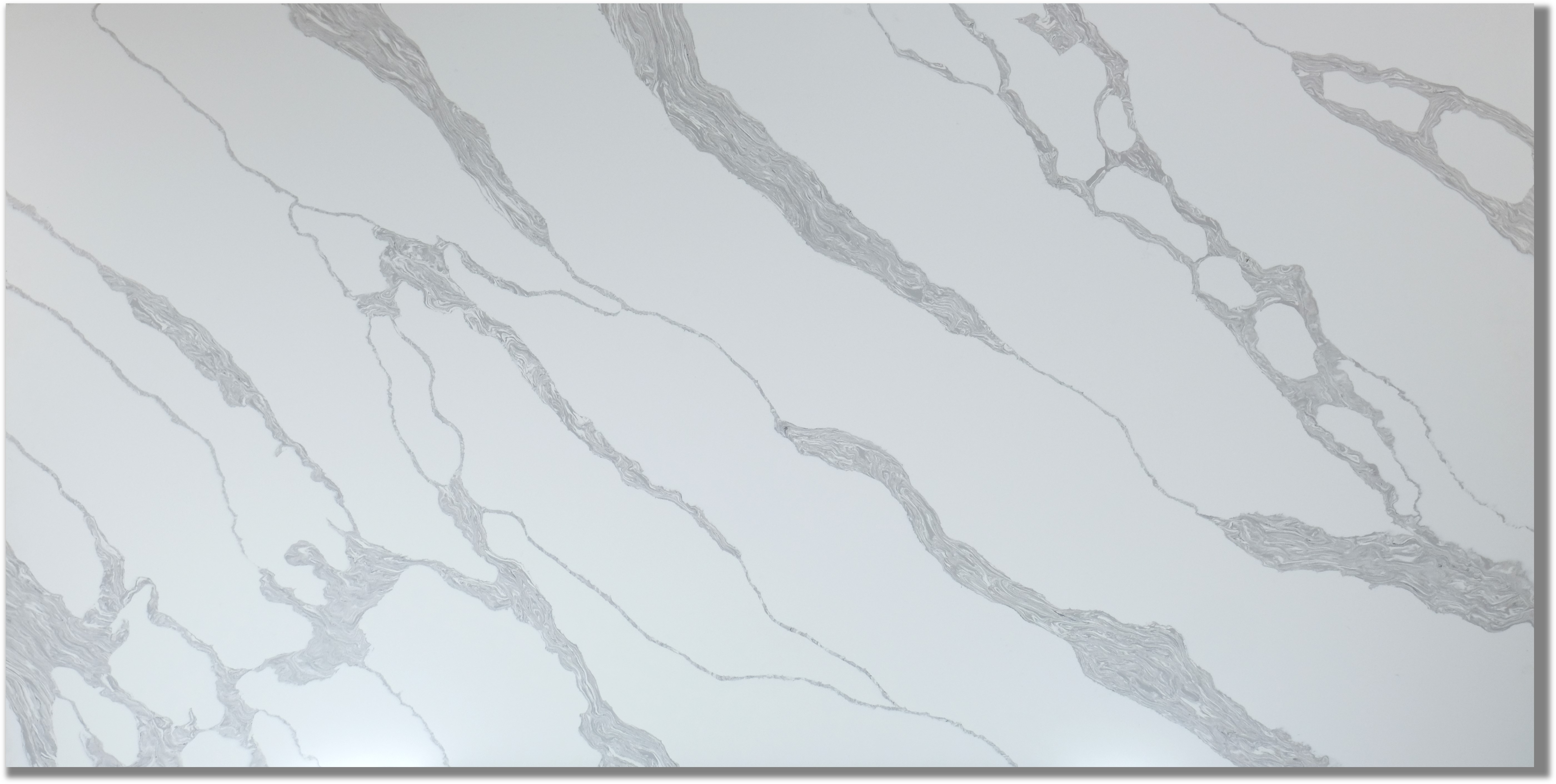 Quartz Calacatta Silver Woood Slab